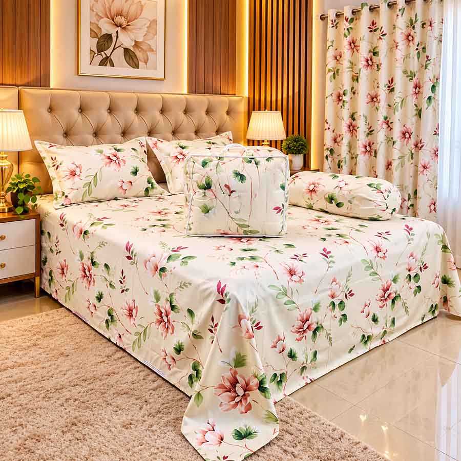Premium Quality Twill Cotton Comforter 5 Pcs Set PC-001