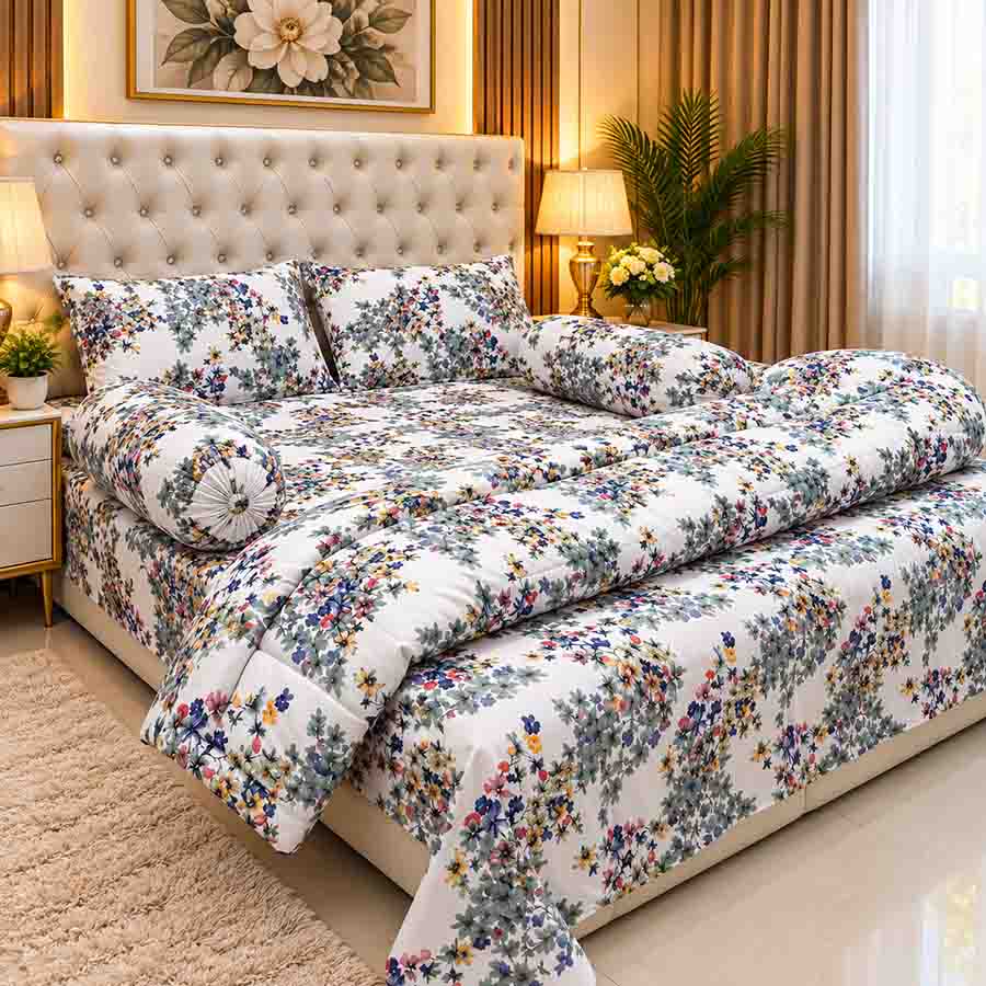 Premium Quality Twill Cotton Comforter 5 Pcs Set PC-009