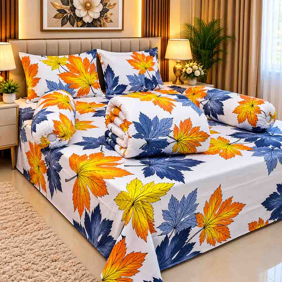 Premium Quality Twill Cotton Comforter 5 Pcs Set PC-012