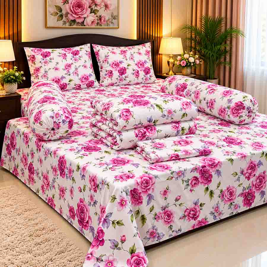 Premium Quality Twill Cotton Comforter 5 Pcs Set PC-013