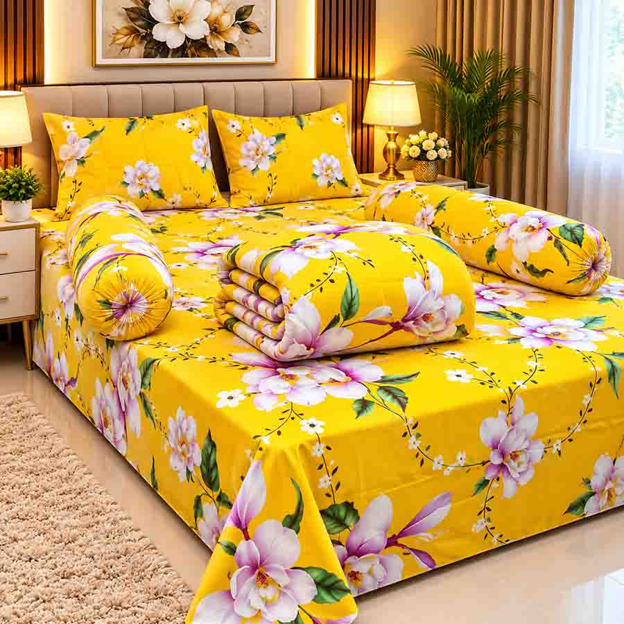 Premium Quality Twill Cotton Comforter 5 Pcs Set PC-016