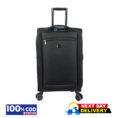 Travello 24-inch-soft-suitcase luggage-450d-jacquard-rpet-with-pux2-in-waterproof-black-original-export