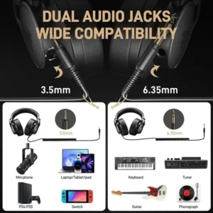 MAONO MH700 Monitoring Headphones – Black