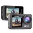 Ausek ATS81TR Waterproof Dual Display 5K Action Camera With Filter