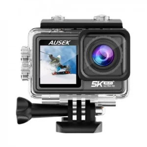Ausek ATS81TR Waterproof Dual Display 5K Action Camera With Filter